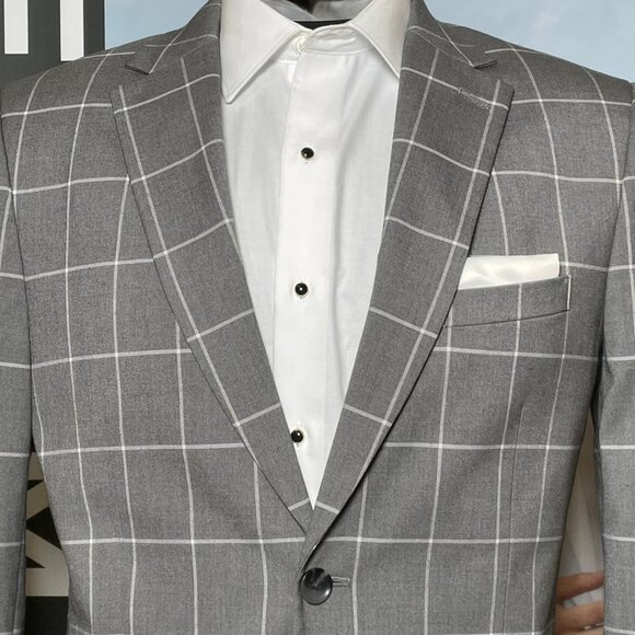 DUAL STRETCH MENS SUIT - GREY - Picture 2 of 4